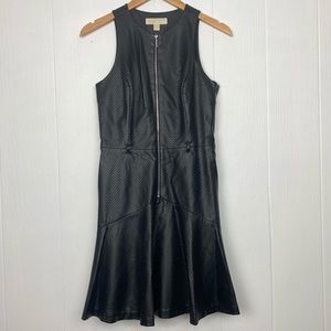 MICHAEL Michael Kors Perforated Faux Leather Dress